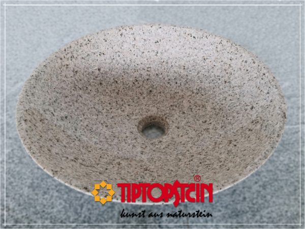 Waschbecken, Granit, Padang Gelb, D43x13cm, poliert – Bild 2
